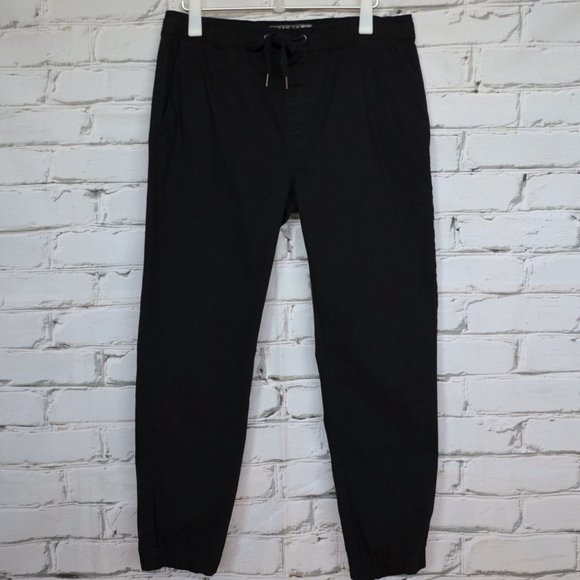 West 49 Black Waistband Cotton Pant Joggers - Picture 1 of 5